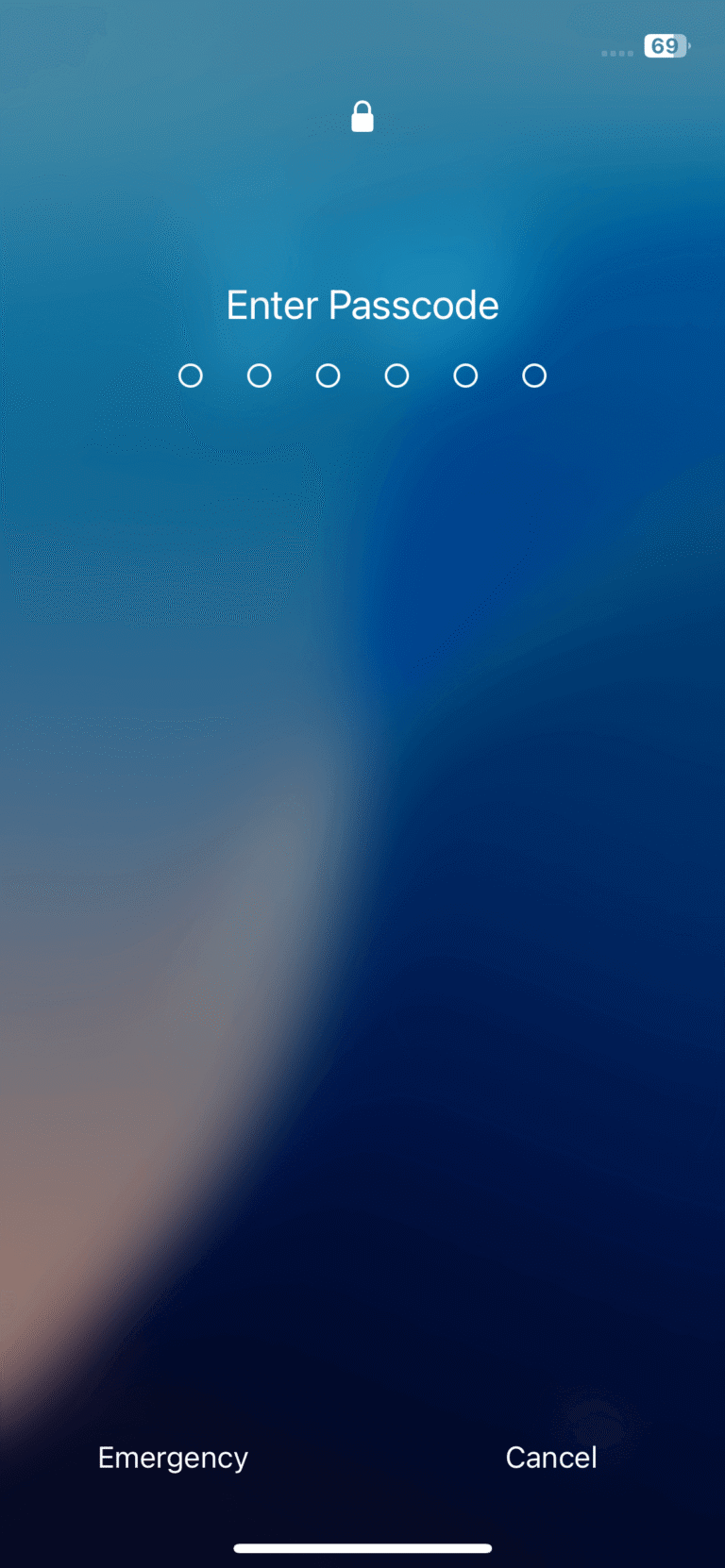 iPhone 12 Passcode Screen